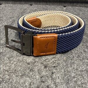 Tommy Bahama Blue and Tan Braided Belt